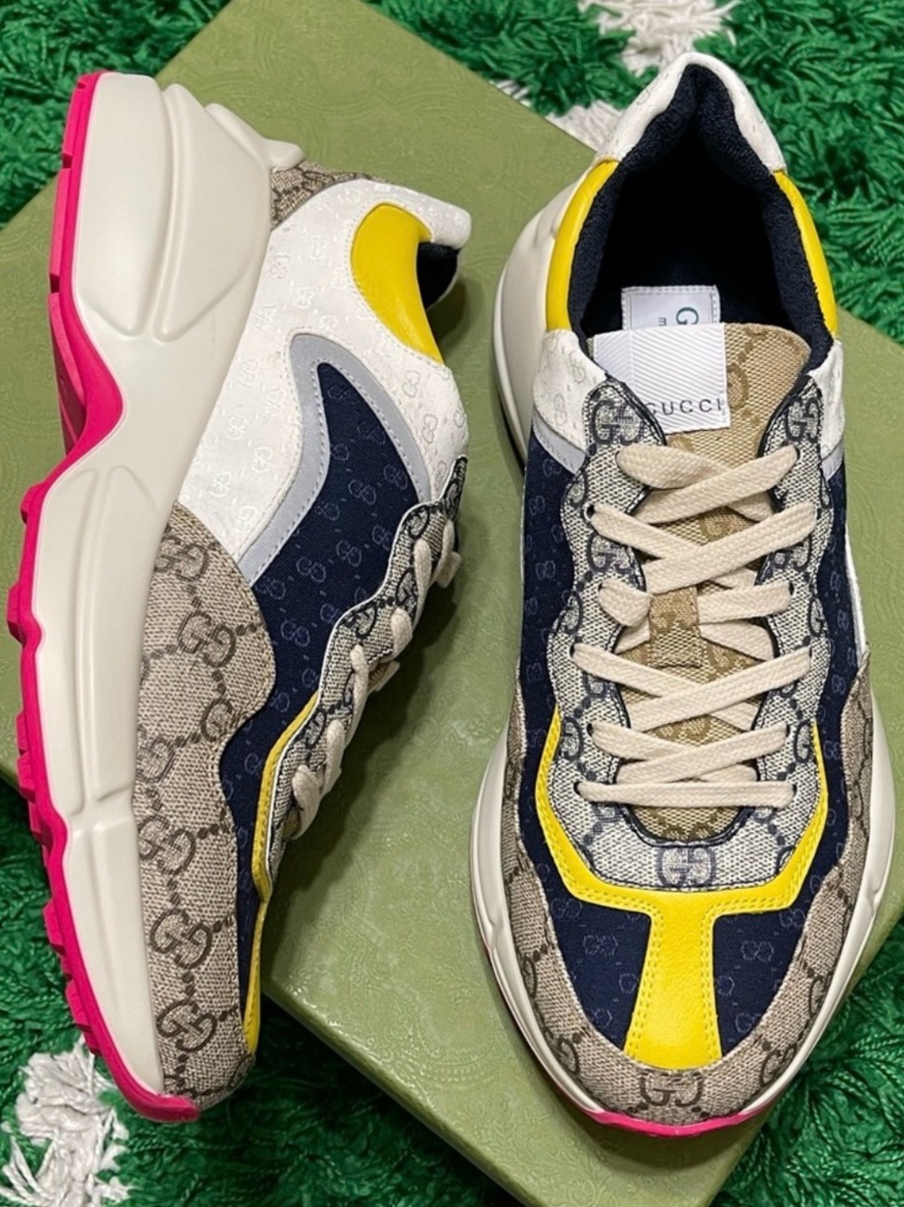 Gucci Multicolor GG Canvas & Leather Chunky Sneaker
